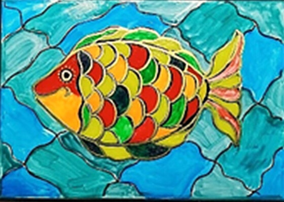 Проект. Интерьерная картина в технике витража