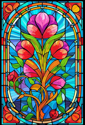 Идеи для витражной композиции и подбор цветовой гаммы