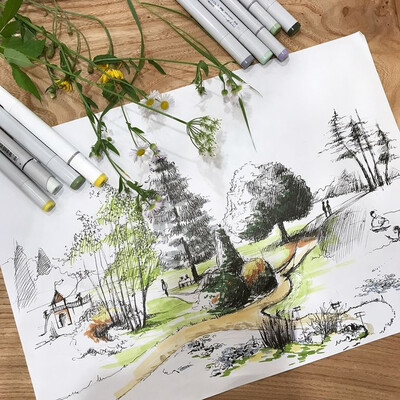 Летний скетчинг: искусство быстрых зарисовок